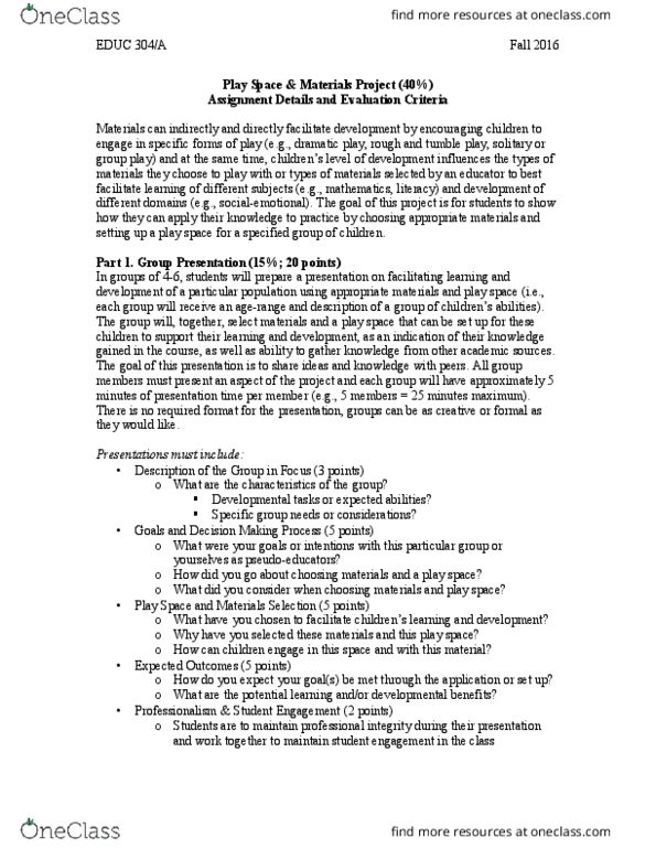 EDUC 304 Lecture Notes - Lecture 5: Times New Roman, Apa Style thumbnail
