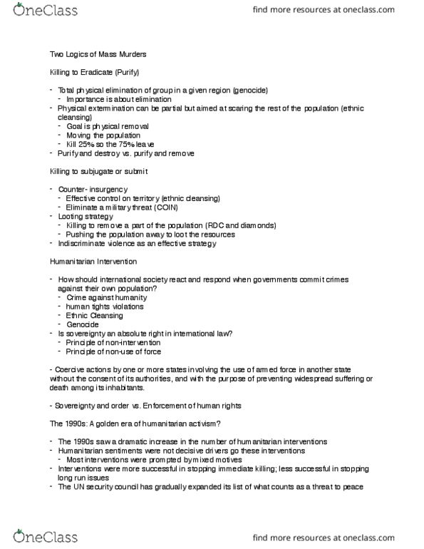 ECH 1100 Lecture Notes - Lecture 24: International Criminal Court, Genocide Convention, Failed State thumbnail