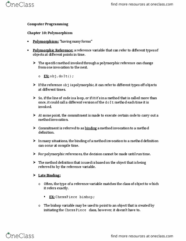 CS 121 Chapter Notes - Chapter 10: Compile Time, Social Security Number thumbnail