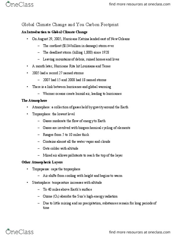 ENVS 1126 Lecture Notes - Lecture 28: Ipcc Fourth Assessment Report, Tropospheric Ozone, Hurricane Rita thumbnail