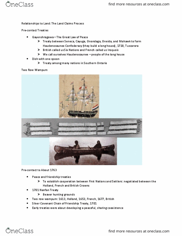 ID120 Lecture Notes - Lecture 3: Two Row Wampum Treaty, Nanfan Treaty, Wampum thumbnail