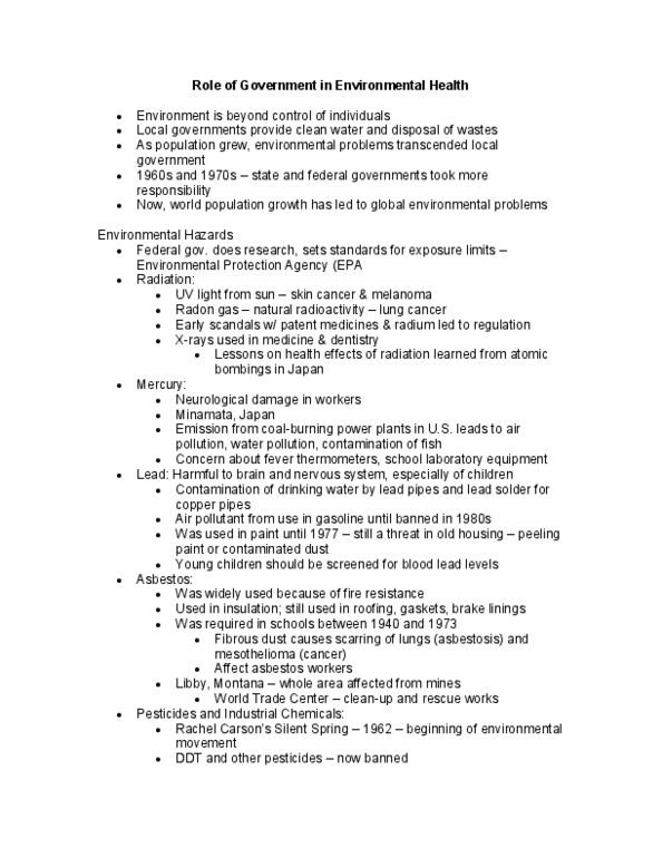 SOC 4369 Lecture Notes - Lecture 7: Blood Lead Level, Endocrine Disruptor, Lung Cancer thumbnail