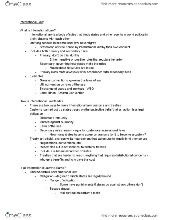 PSCI-1102 Lecture Notes - Lecture 29: Escape Clause, Diplomatic Immunity, World Trade Organization thumbnail