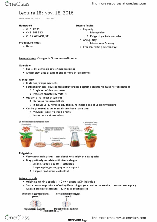 HMB265H1 Lecture Notes - Lecture 18: Turner Syndrome, Nondisjunction, F1 Hybrid thumbnail