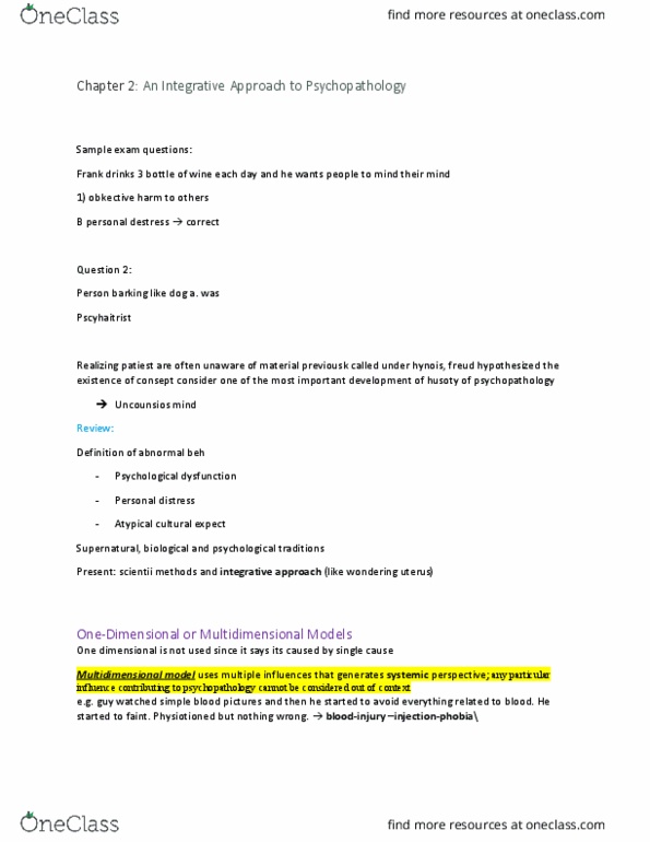 PSY 606 Lecture Notes - Lecture 2: Reticular Formation, Online Analytical Processing, Brainstem thumbnail