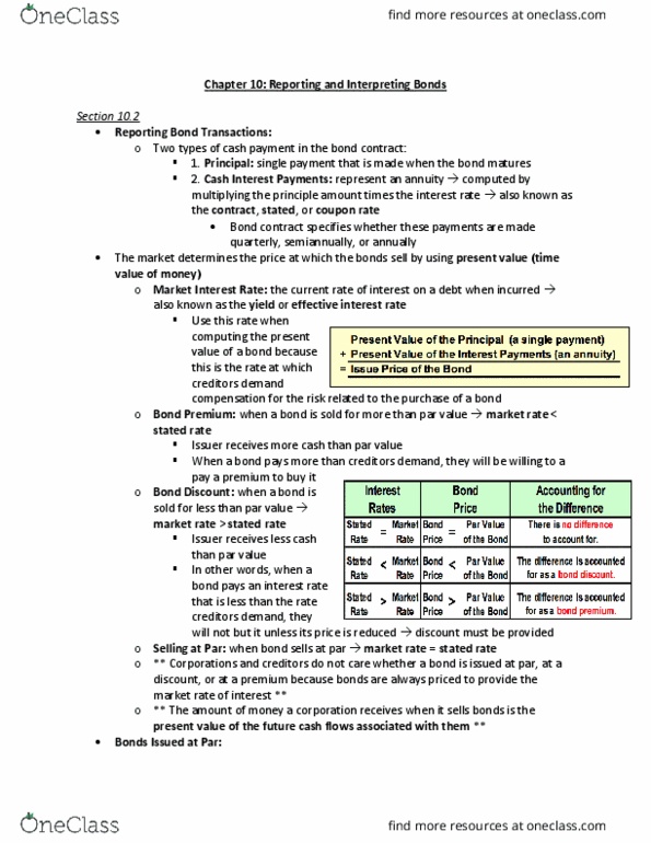 ACCT20100 Chapter Notes - Chapter 10.1: Effective Interest Rate, Income Statement thumbnail