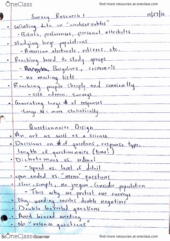 POLS 390 Lecture 12: survey research 1 thumbnail