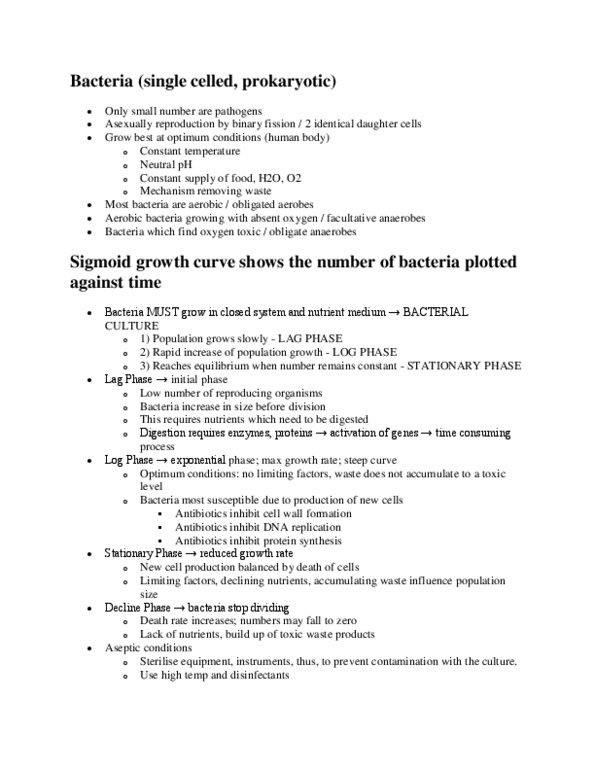BIOL 2P02 Lecture Notes - Antibiotics, Clostridium, Serial Dilution thumbnail