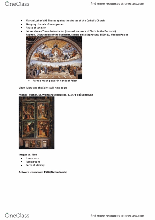 FAH101H5 Lecture Notes - Lecture 11: Raphael Rooms, Gian Lorenzo Bernini, Pope Urban Viii thumbnail