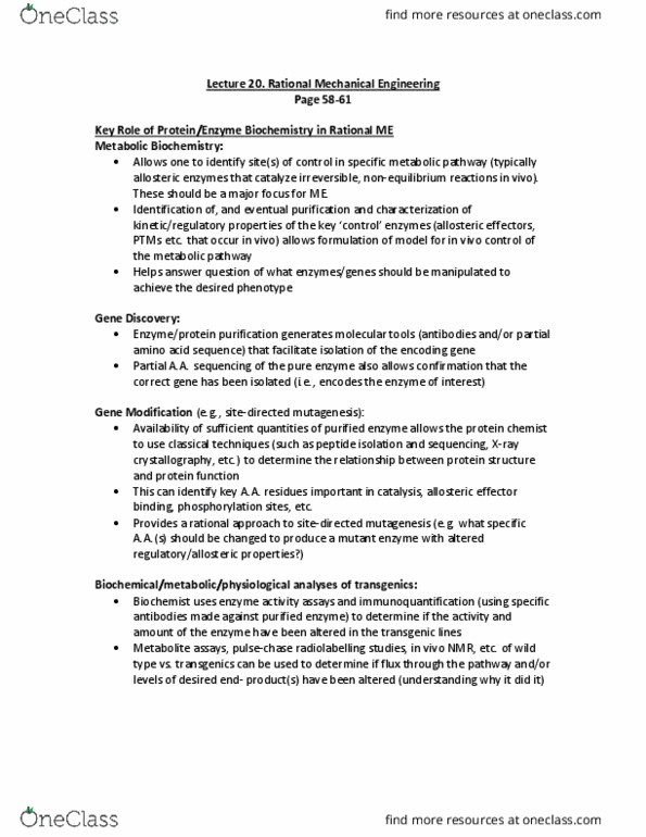 BIOL 334 Lecture Notes - Lecture 20: Cupriavidus Metallidurans, X-Ray Crystallography, Metabolic Pathway thumbnail