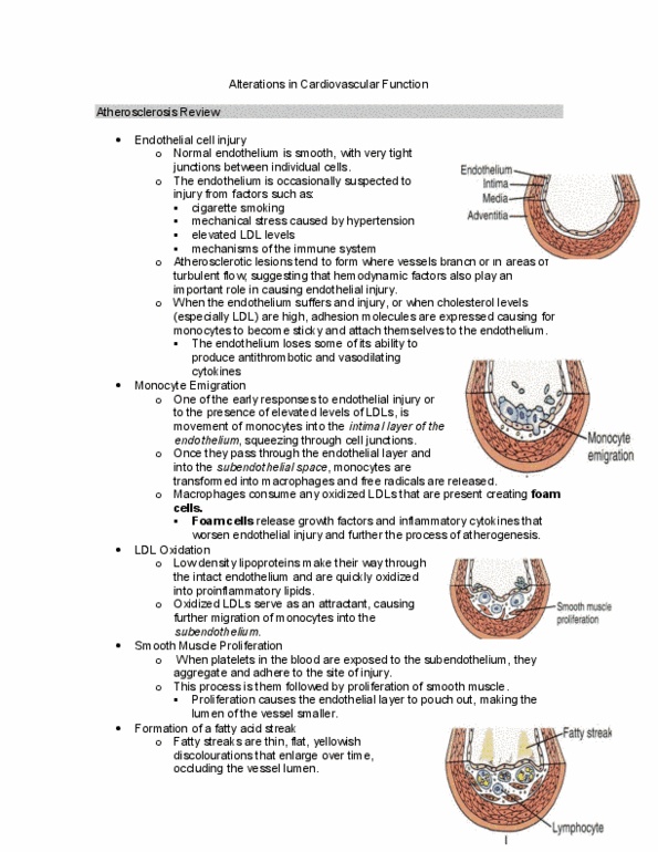 NURSING 3PA2 Lecture Notes - Lecture 7: Myocardial Infarction, Coronary Vasospasm, Coronary Artery Disease thumbnail