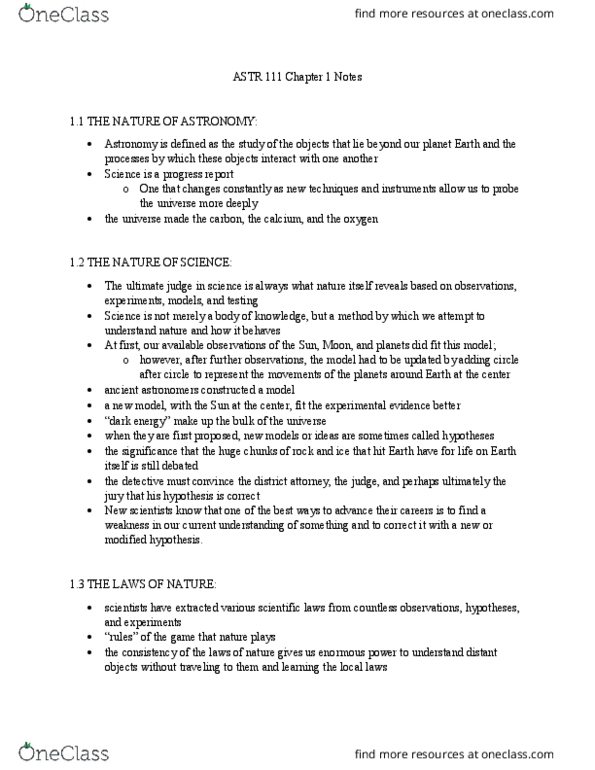 ASTR 111 Lecture Notes - Lecture 1: Scientific Notation thumbnail