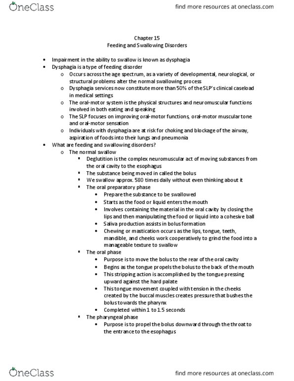 CSD-2259 Chapter Notes - Chapter 15.1: Isthmus Of The Fauces, Mastication, Neonatal Intensive Care Unit thumbnail