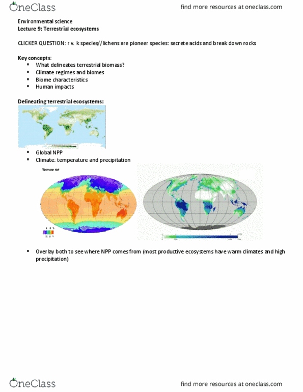 GEV 1050 Lecture Notes - Lecture 9: Temperate Deciduous Forest, Terrestrial Ecosystem, Intertidal Zone thumbnail