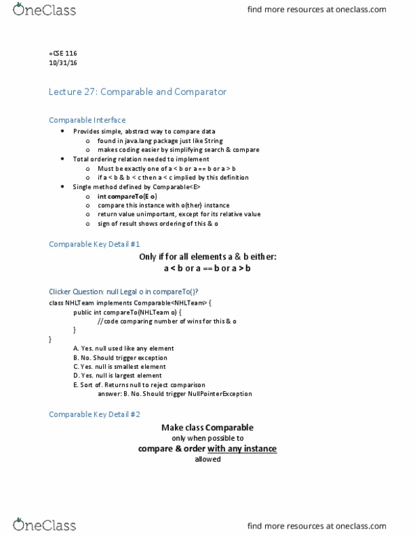 CSE 116 Lecture Notes - Lecture 27: Negative Number thumbnail