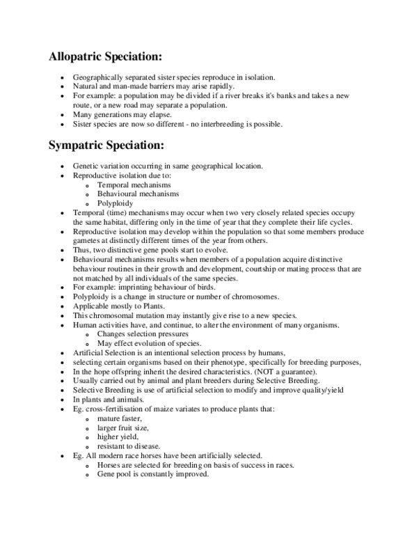 BIOL 1003 Lecture Notes - Polyploid, Genetic Variation, Speciation thumbnail