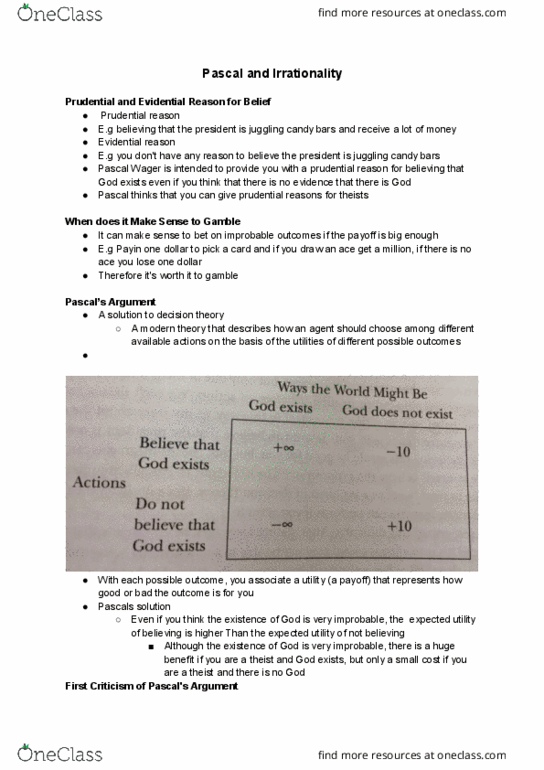 PHLA10H3 Chapter Notes - Chapter 10: Theism, Pragmatism, Consequentialism thumbnail