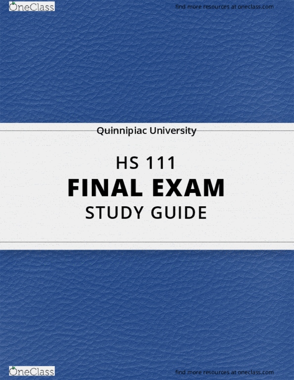 HS 111 Lecture 21: [HS 111] - Final Exam Guide - Comprehensive Notes fot the exam (51 pages long!) thumbnail