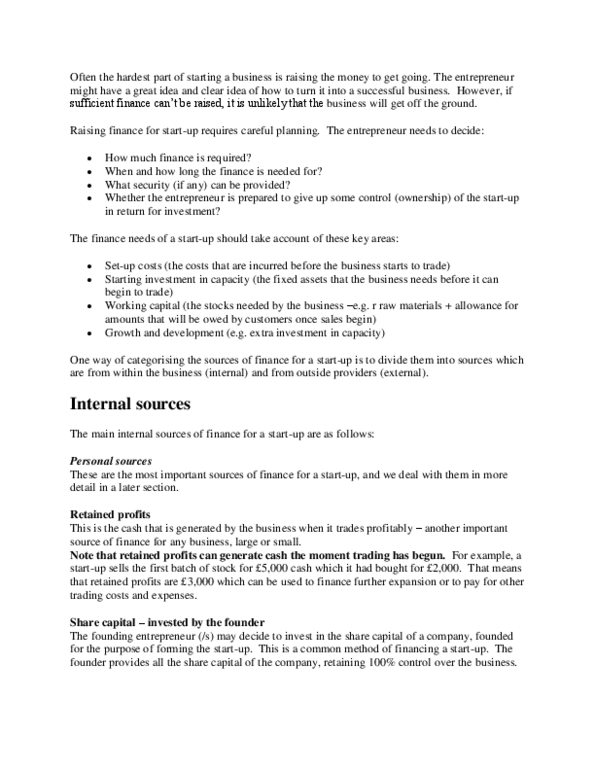 ACC 333 Lecture Notes - Working Capital, Startup Company, Share Capital thumbnail