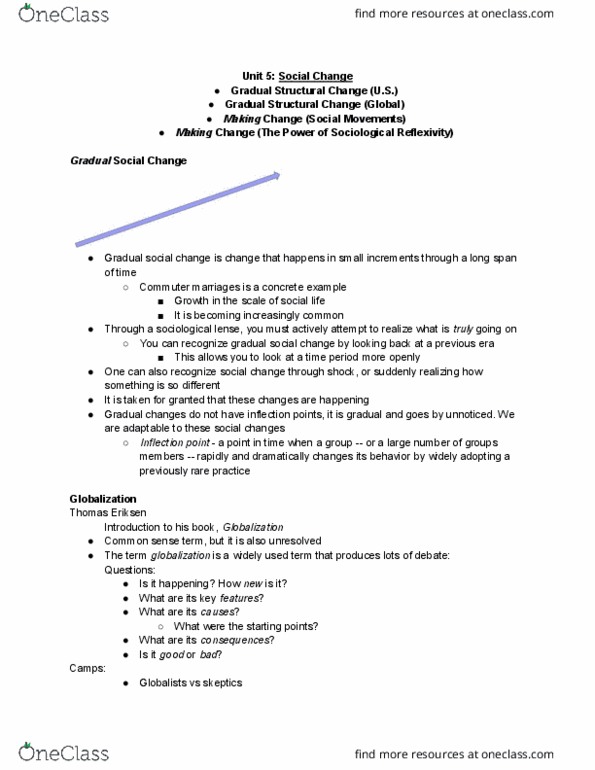 SOC 100 Lecture 22: Globalization: Social change in a global scale thumbnail