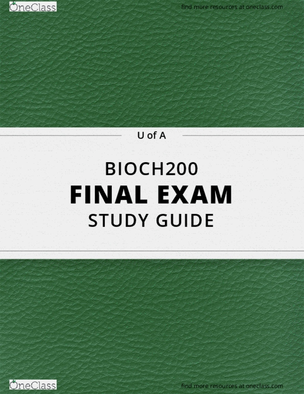 [BIOCH200] - Final Exam Guide - Ultimate 121 Pages Long Study Guide ...