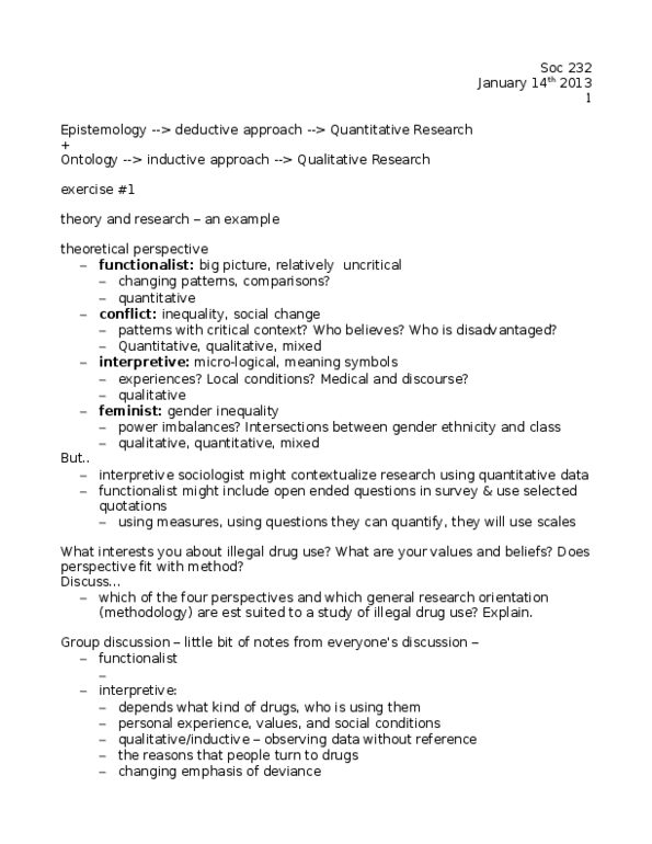 SOC 232 Lecture Notes - Social Inequality thumbnail