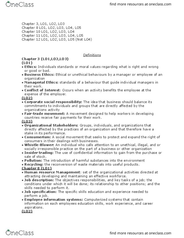 MGMT 1000 Lecture 21: Midterm 2 MGMT definations thumbnail