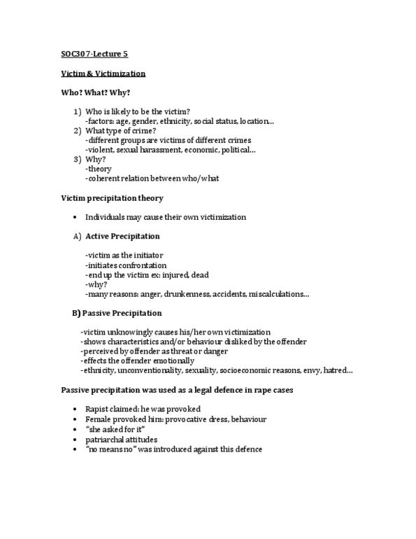 SOC307H5 Lecture Notes - Cognitive Dissonance, Silent Treatment, Operant Conditioning thumbnail