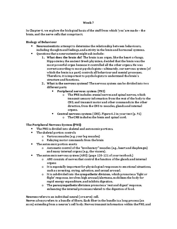PSYC 100 Chapter Notes -Hemispatial Neglect, Homeostasis, White Matter thumbnail