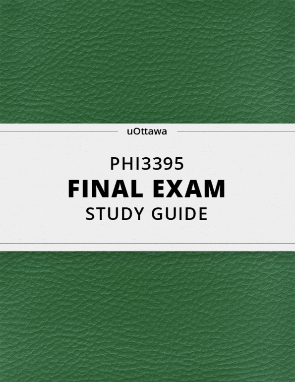 PHI 3395 Lecture 25: [PHI3395] - Final Exam Guide - Comprehensive Notes fot the exam (125 pages long!) thumbnail