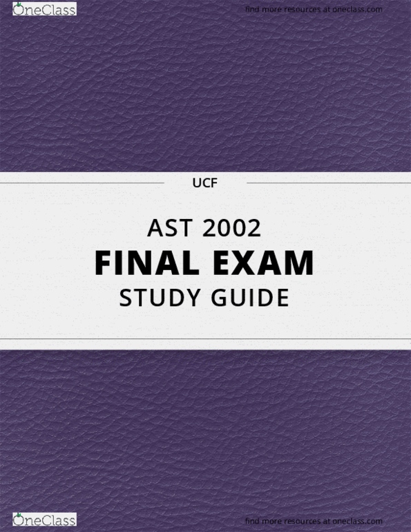 AST 2002 Lecture 1: [AST 2002] - Final Exam Guide - Everything you need to know! (140 pages long) thumbnail