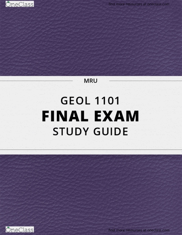 [GEOL 1101] - Final Exam Guide - Ultimate 22 Pages Long Study Guide ...