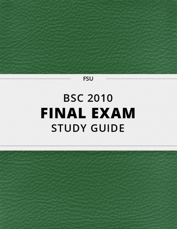 [BSC 2010] - Final Exam Guide - Ultimate 33 Pages Long Study Guide ...