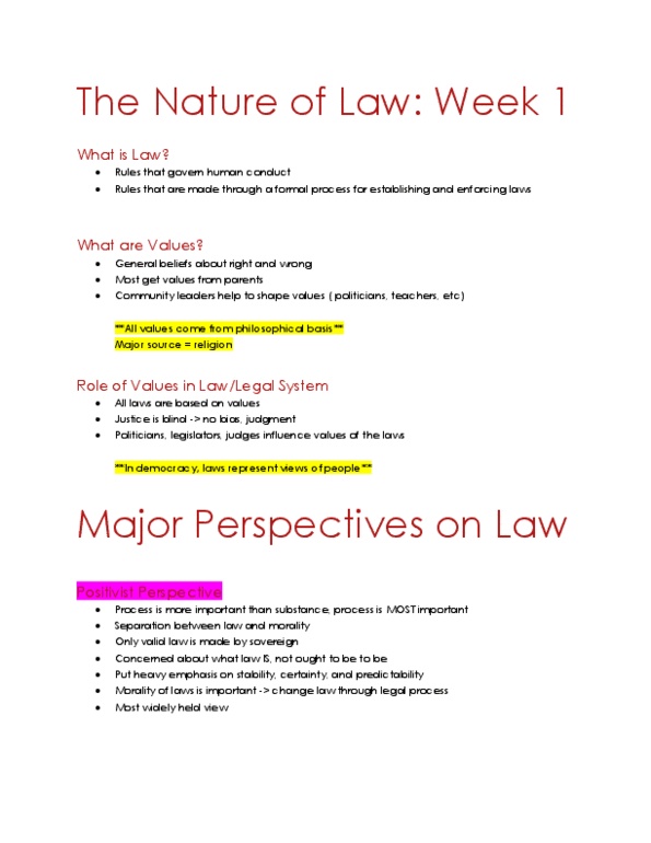 CRIM 135 Lecture : The Nature of Law - WEEK 1.docx thumbnail