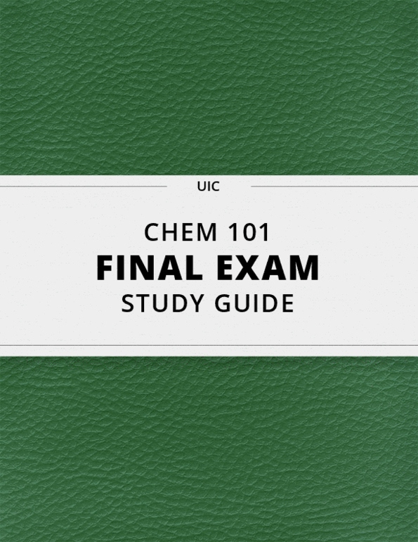 Chem Final Exam Guide Everything You Need To Know Pages Oneclass