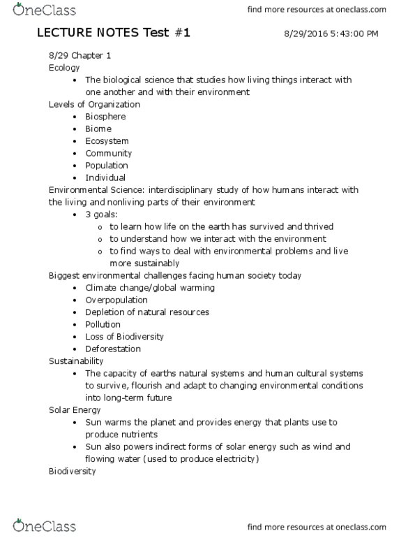 ENVI 101 Lecture Notes - Lecture 14: Herbivore, Total Maximum Daily Load, Sulfur Dioxide thumbnail
