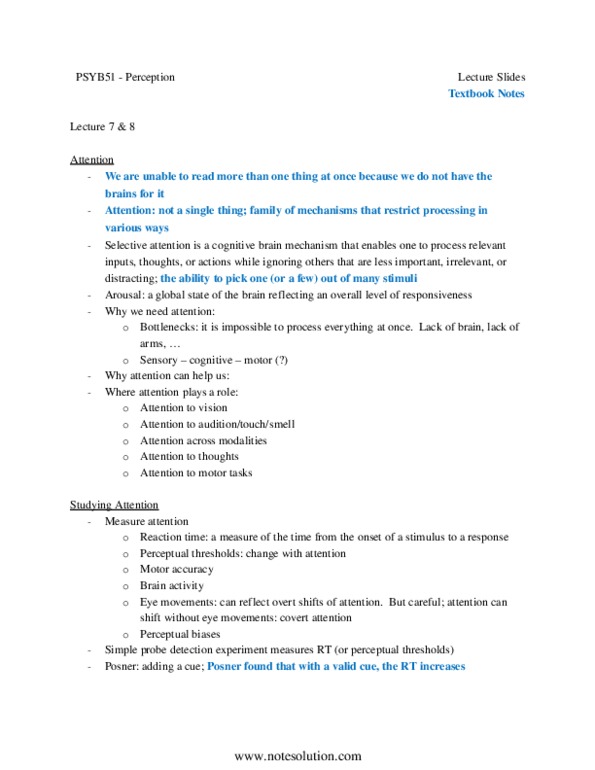 PSYB51H3 Lecture Notes - Binding Problem, Temporal Lobe, Spatial Frequency thumbnail