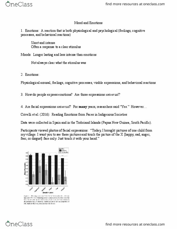 PSY 103 Lecture Notes - Lecture 7: Ventromedial Prefrontal Cortex, Trobriand Islands, Amygdala thumbnail