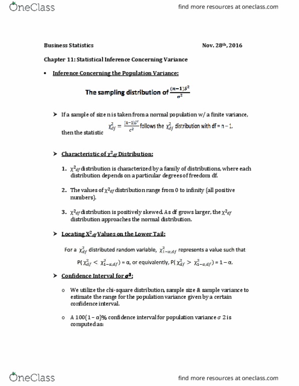 MAT 117 Chapter 11: STATS Ch. 11 thumbnail