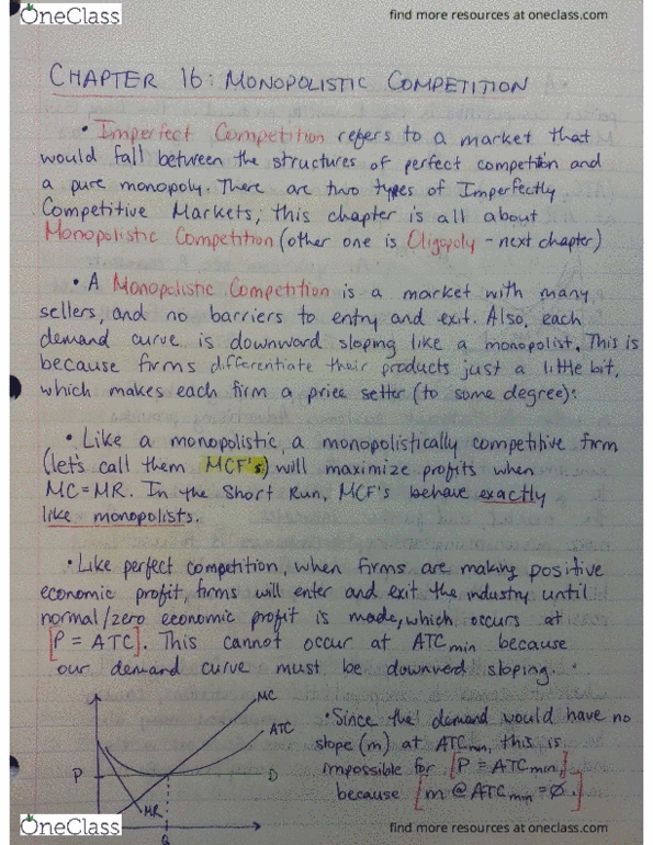 ECON 1B03 Chapter Notes - Chapter 16: Demand Curve, Theatines thumbnail