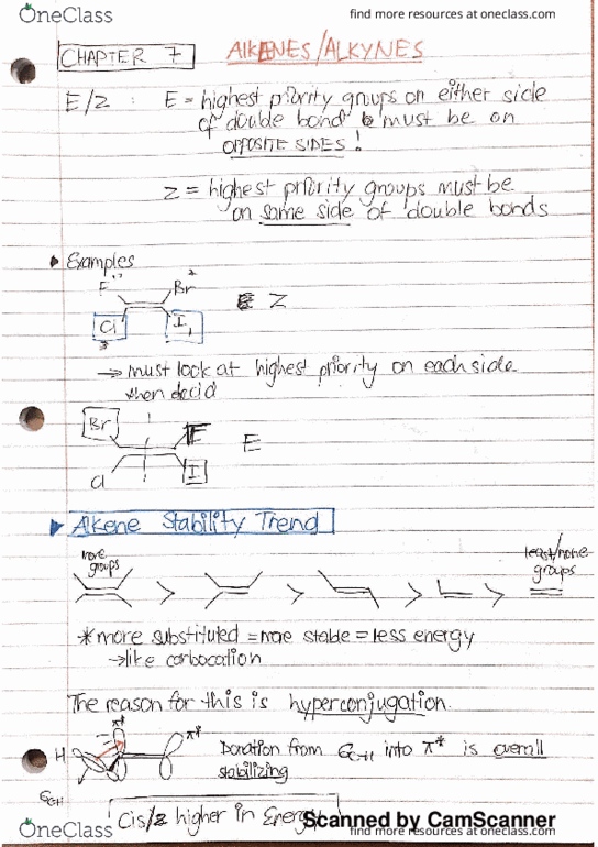 CHEM261 Lecture 9: Alkenes and alkynes thumbnail