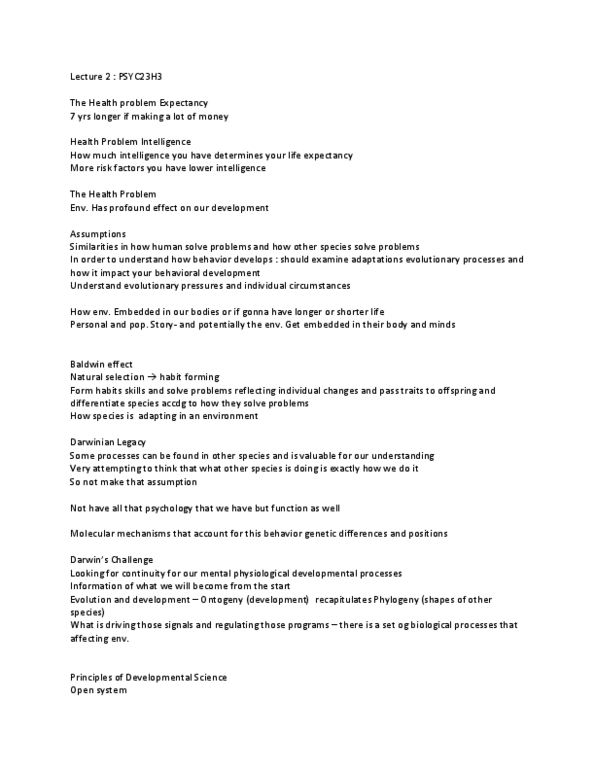 PSYC23H3 Lecture Notes - Lecture 2: Lab Report, Adrenocorticotropic Hormone, Cortisol thumbnail