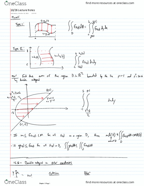 MATH 215 Lecture 17: 1026 Lecture Notes thumbnail