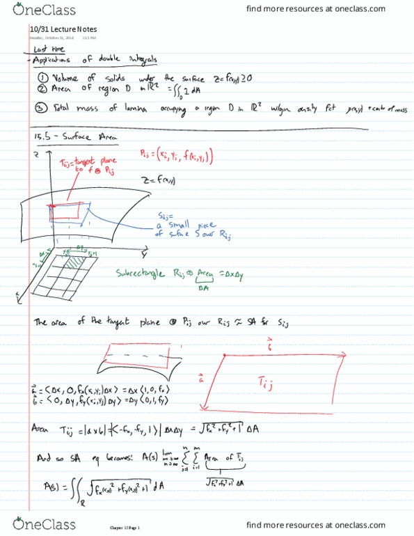 MATH 215 Lecture 18: 1031 Lecture Notes thumbnail