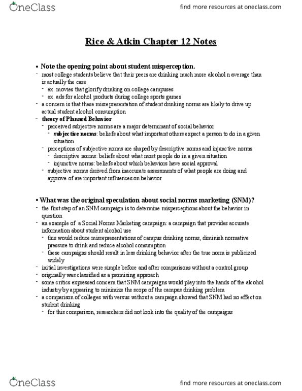 CMN 146 Chapter Notes - Chapter 12: Channels Tv, Normative Social Influence thumbnail