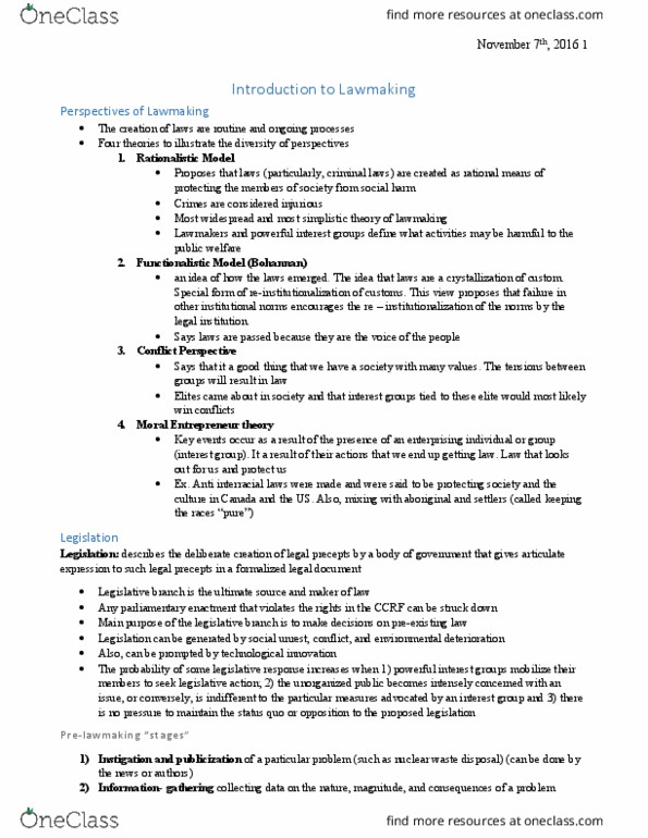 LS101 Chapter Notes - Chapter 4: Rulemaking thumbnail