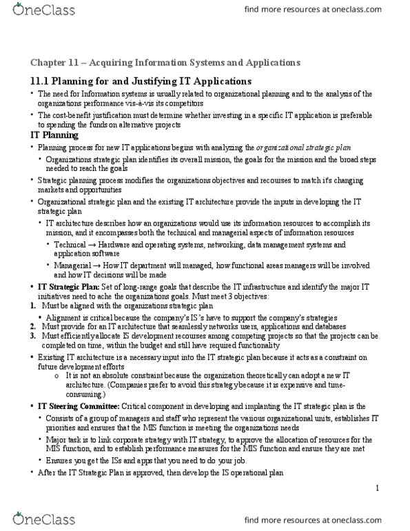 ADMS 2511 Lecture Notes - Lecture 11: Computer-Aided Software Engineering, Rapid Application Development, Deliverable thumbnail