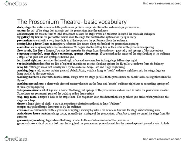 THTR 150 Lecture Notes - Lecture 3: Modern Theatres, Sightline, Safety Curtain thumbnail