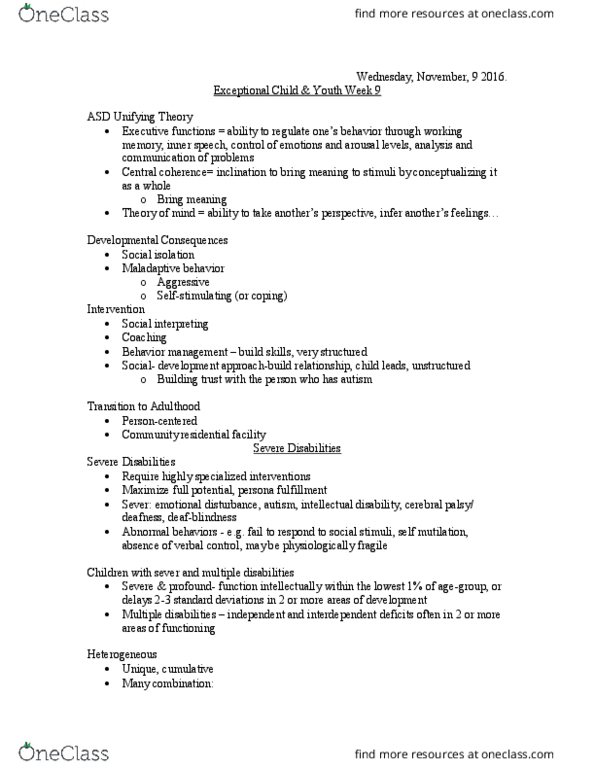 FRHD 2110 Lecture Notes - Lecture 9: Psychoeducation, Functional Programming, Traumatic Brain Injury thumbnail