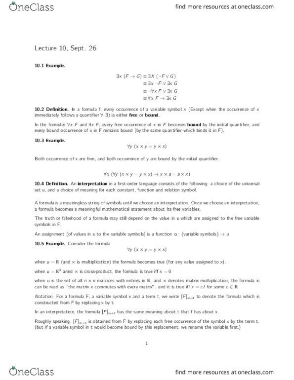 MATH145 Lecture Notes - Lecture 10: Free Variables And Bound Variables thumbnail